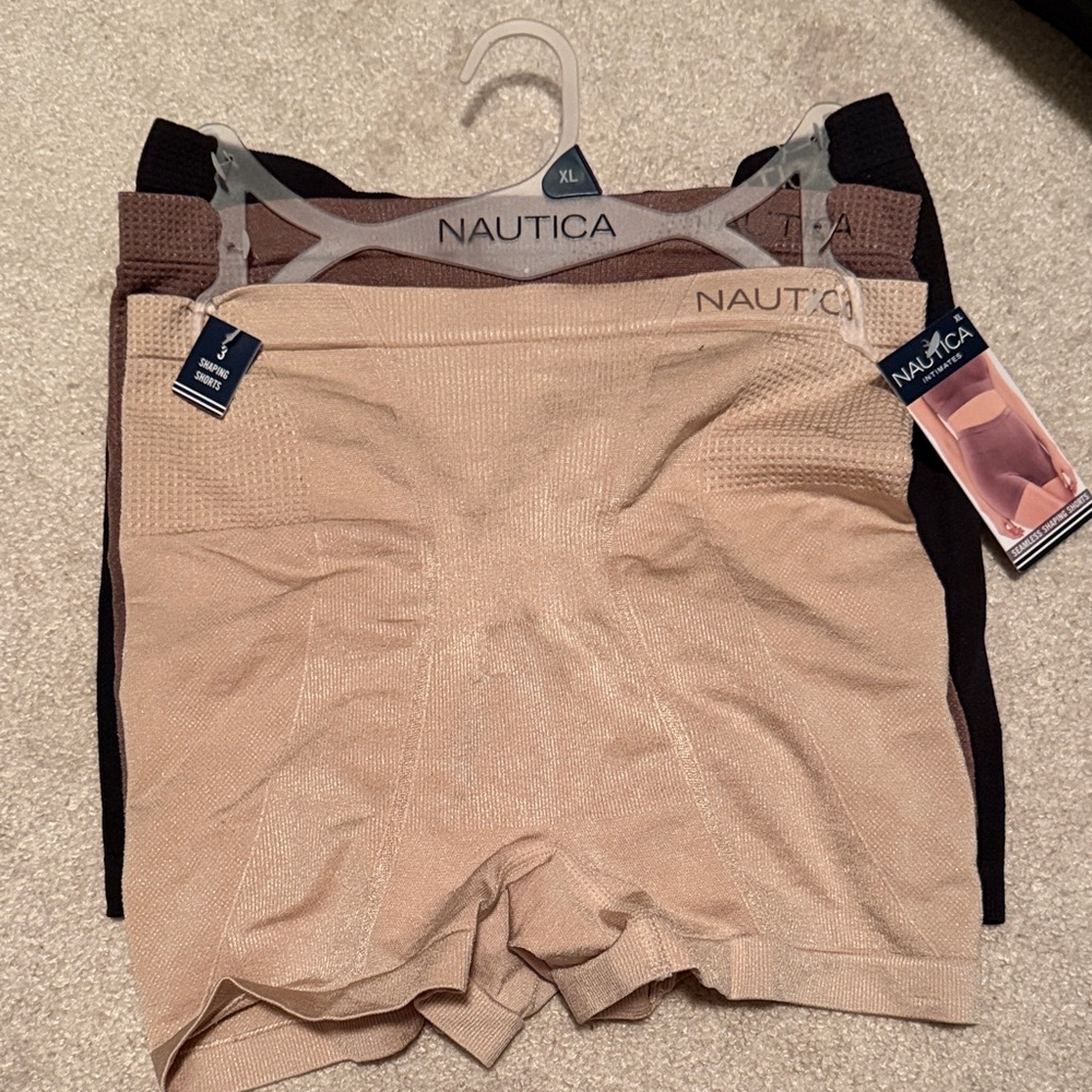 Nautica Shaping Shorts- Tan, Brown, Black
